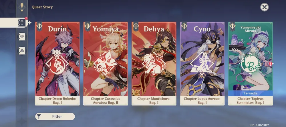 Quest Story Karakter