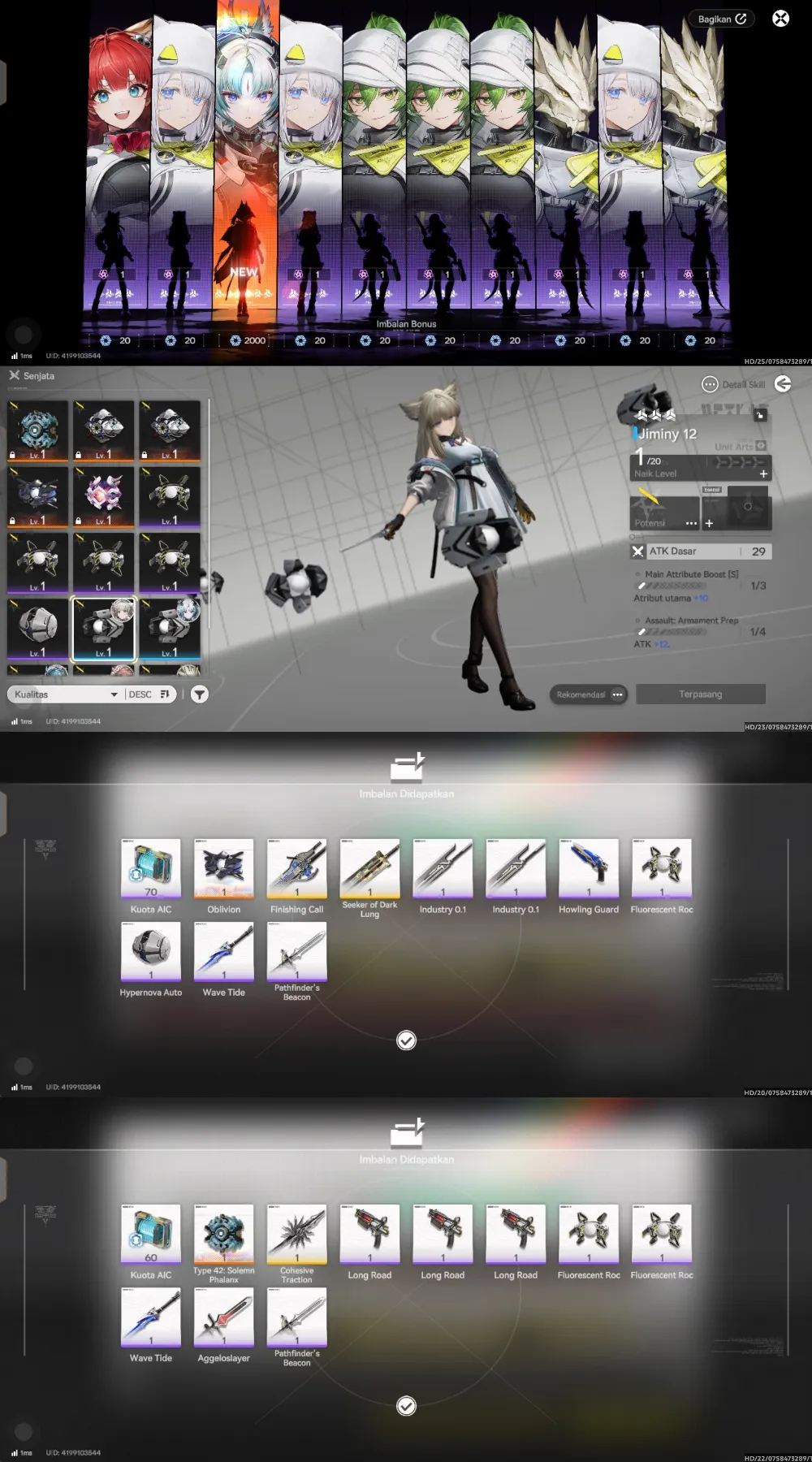Starter Asia Arcene Sign + 4 Weapon B6
