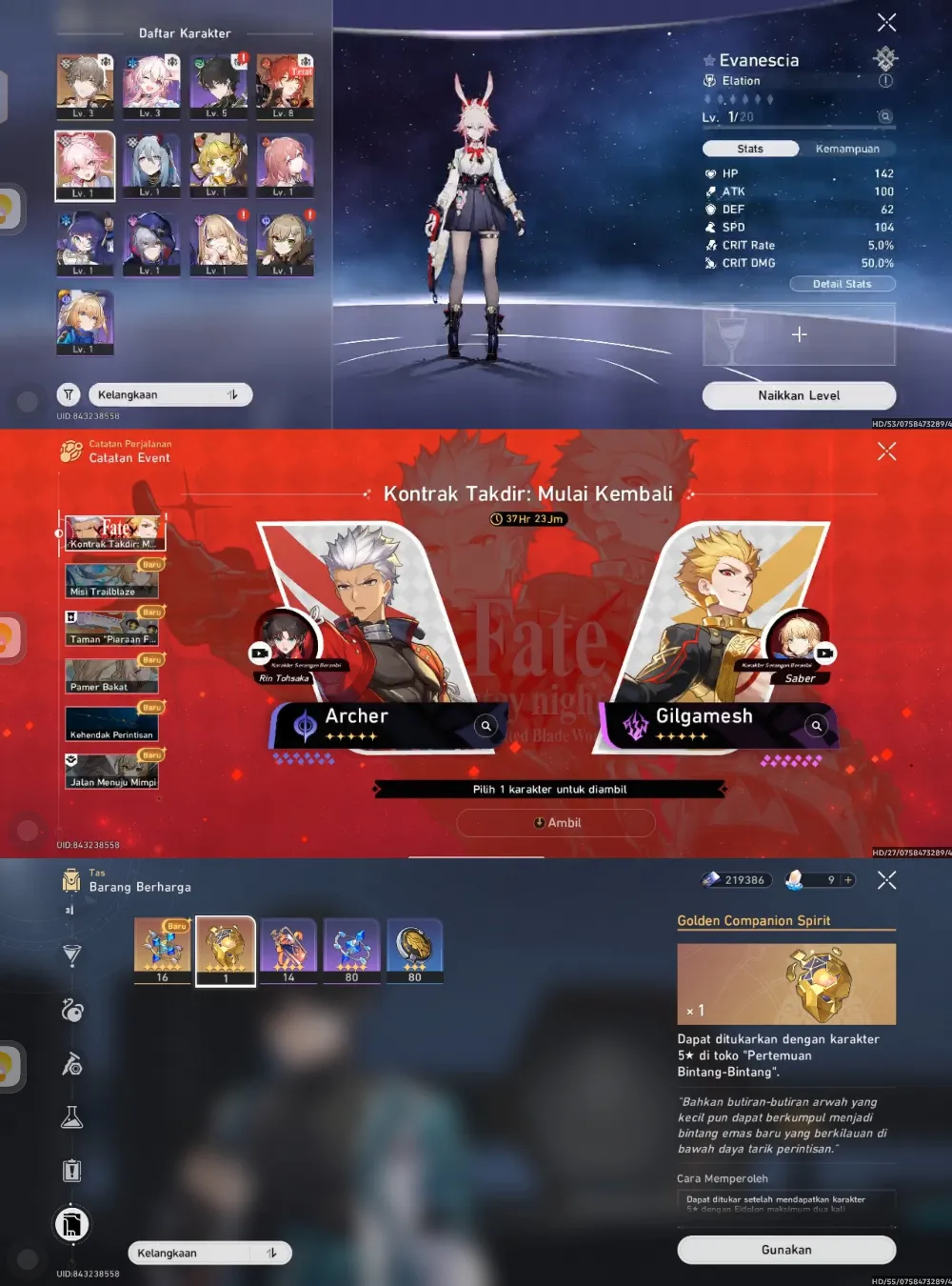Eva, Selector collab, Golden Companion x1