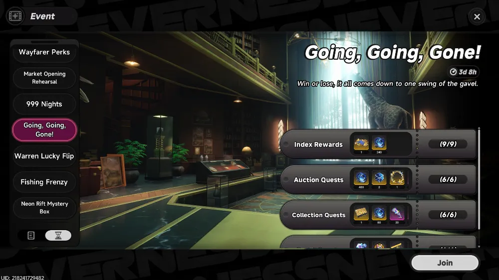 Gone gone gone event lelang
