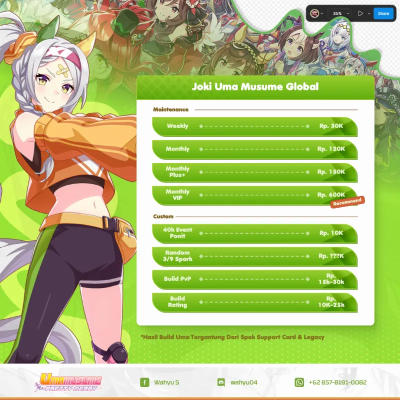 MONTHLY PLUS MAINTENANCE | UMA MUSUME