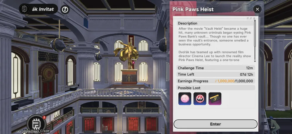 Pink Paws Heist 0 - 1 jt fons, bisa live di TikTok