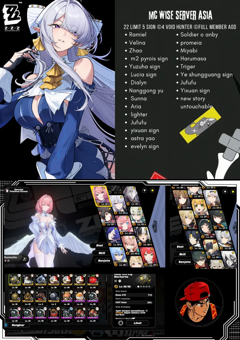 Mc wise asia server 22 limit 5 sign 4vh + aod