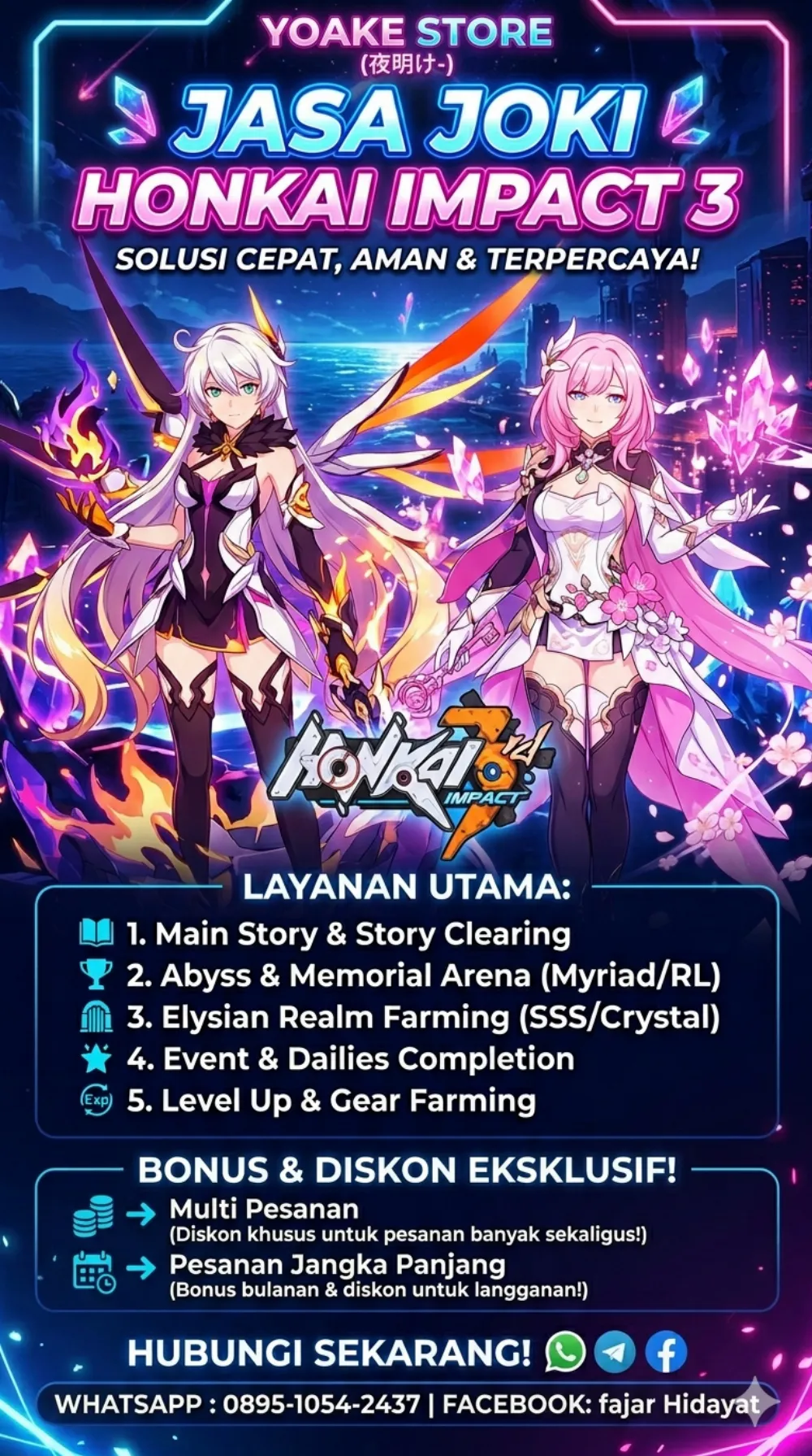 ​💥 Jasa Joki Honkai Impact 3rd – Yoake Store (夜明け-) 💥