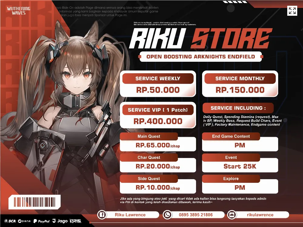 Jasa joki rawat akun ( 1 bulan )