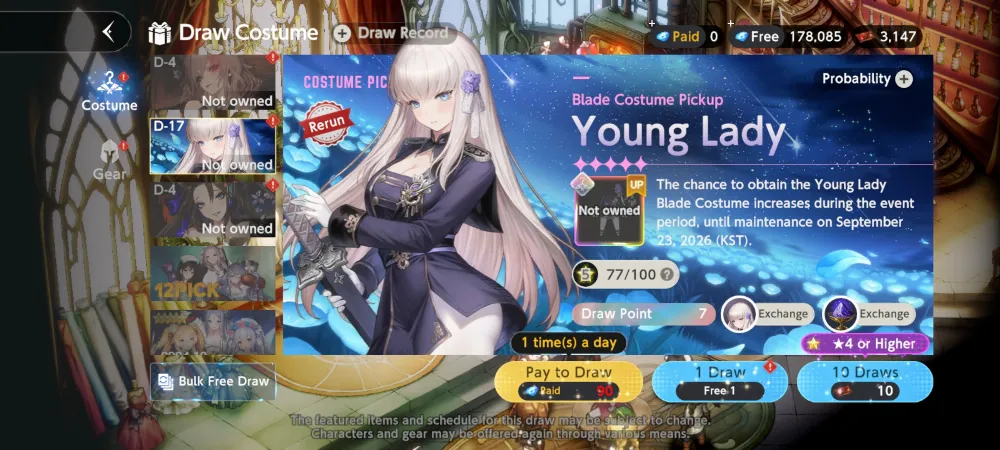 colab Roxy Succubus, Eris Cat, GS, Ikaruga, Priestess, Yumi sama Yomi Diamond 178k Tiket 3100