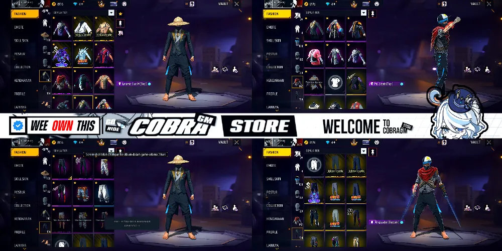 Akun Free Fire Vault 142 | Evo 5 Max 1 | Jerami | Cluber | Genji | Angel | Naruto | Sg Meteor &Gurun