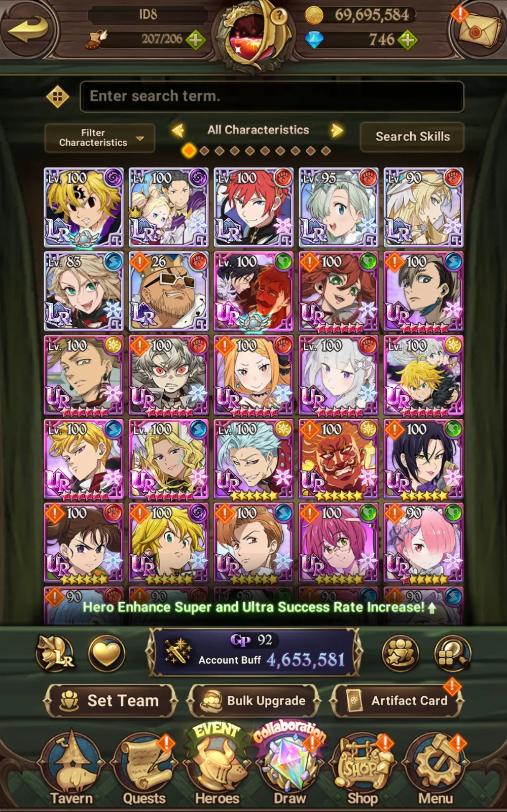 ID8 asia midgame 7lr 750+ diamonds