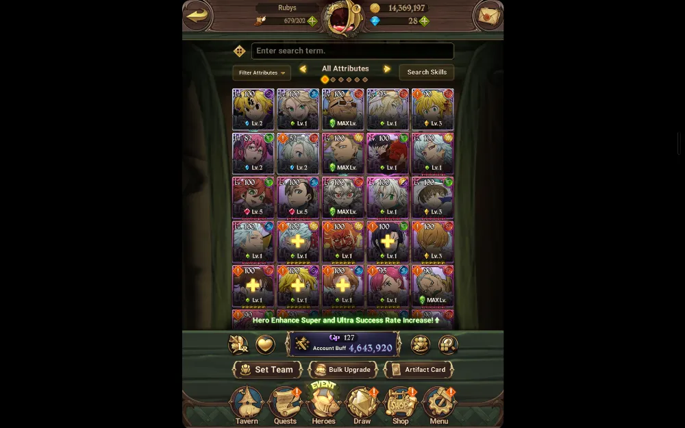RUBYS server global midgame