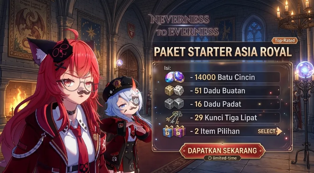 Asia starter - 14000 Batu Cincin - 51 Dadu Buatan  - 16 Dadu Padat - 29 Kunci Tiga Lipat - 2 Item