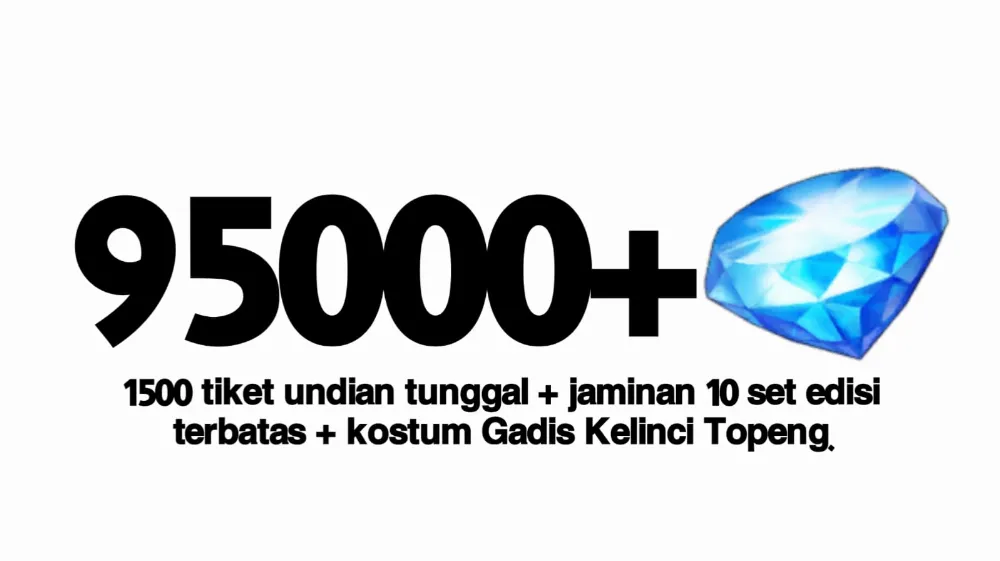 GlobalStarter 95000 Diamonds + 1500 Ticket + Jaminan 10 Set edisi terbatas