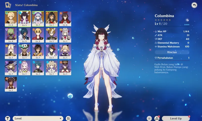 Starter Columbina + Yumemizuki Mizuki + Dehya