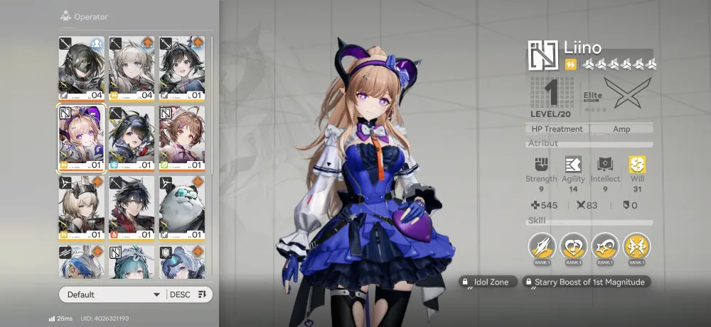 Starter Liino + Tangtang Sign + Ardelia + 4 B6 Weapon