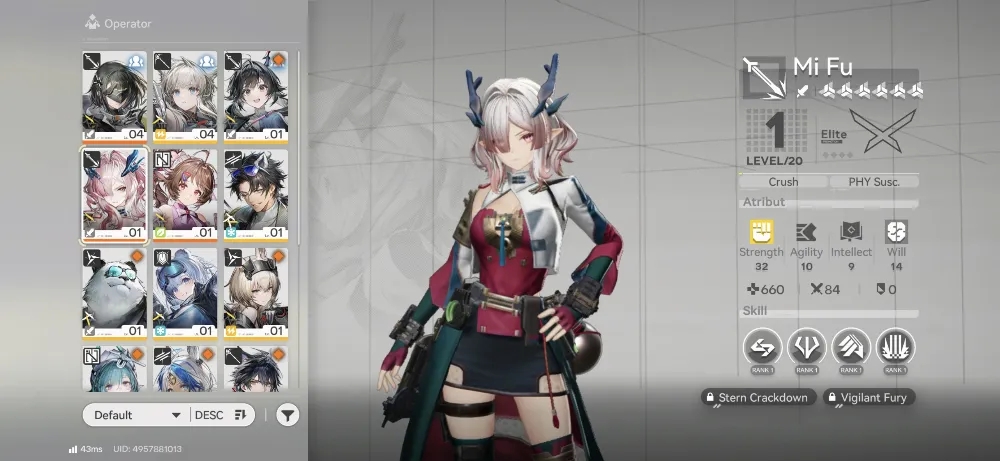 Starter Mi Fu + Ardelia + 3 B6 Weapon