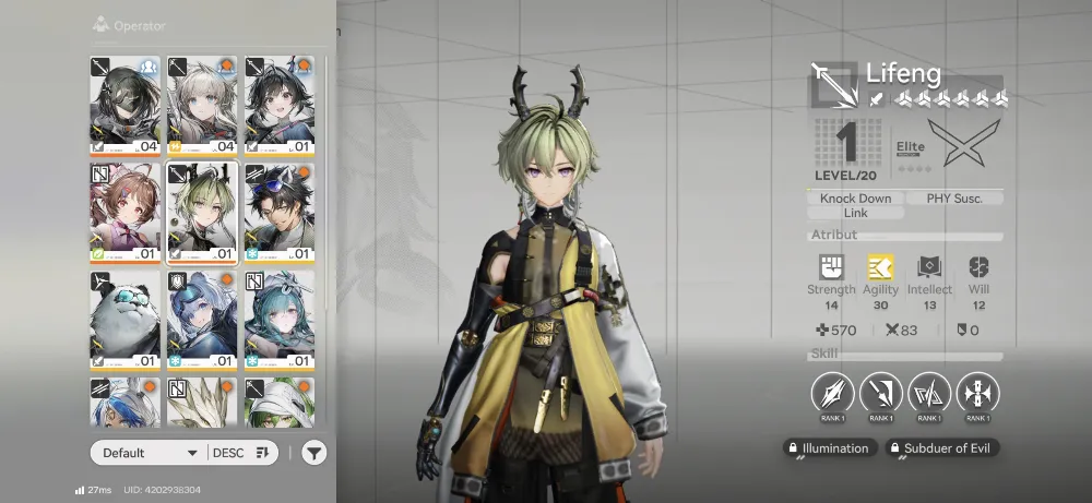 Starter Lifeng + Ardelia P1 + 2 B6 Weapon