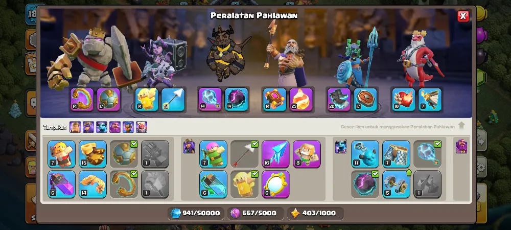 COC TH17 semi max, troop siap tempur