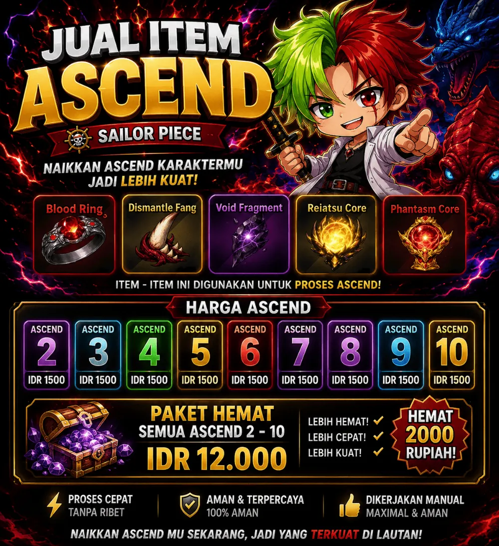 Bahan Ascend 2 - 10 Sailor Piece