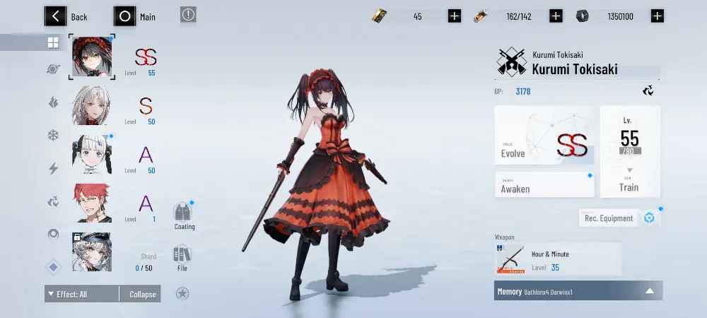 KURUMI SS FULL SET WEAPON AND CUB/ ASIA
