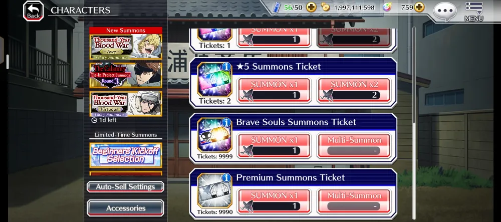 Starter ticket brave soul