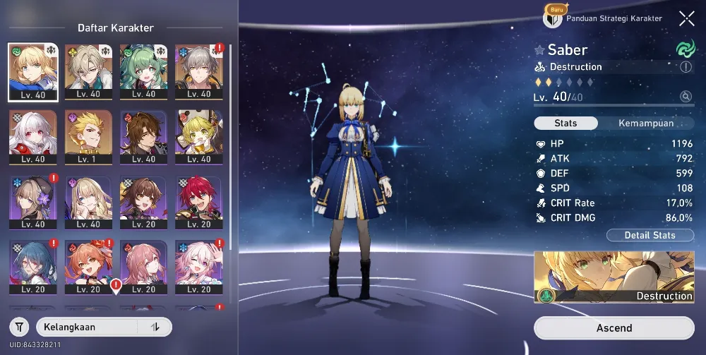 Asia. Tl 27, Saber signature + Gilgamesh