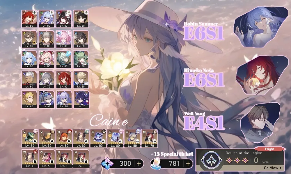 Asia | E6S1 Himeko Nova + E6S1 robin summeretto + E4S1 welt + E1 Ruan mei