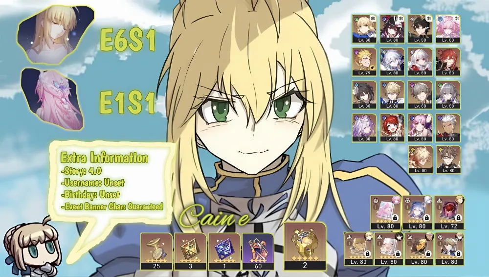 Asia. E6S1 Saber + E1S1 Cyrene. Event warp Rate on