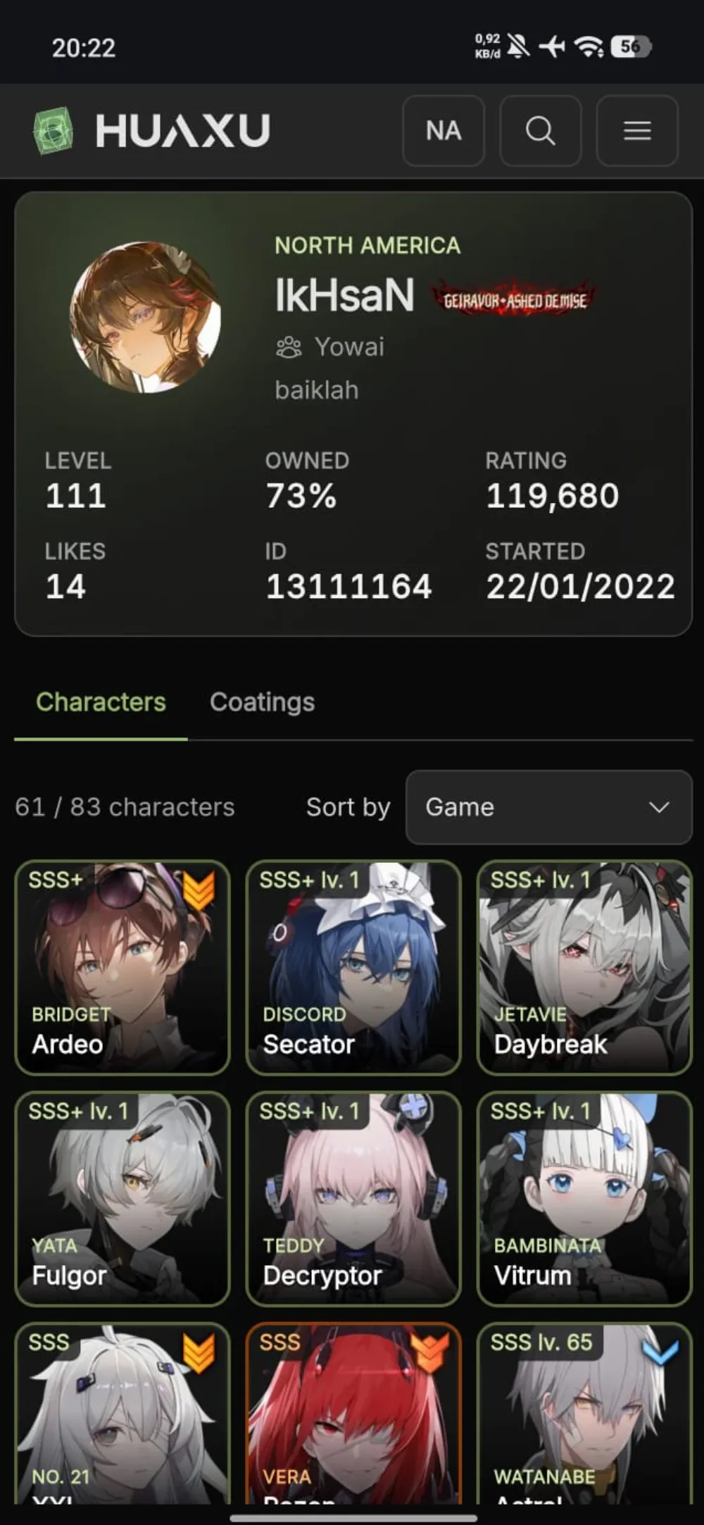 Server North america -Story 26 -Pity event banner 36 -Wp 7 -Bc 1k -Log kuro