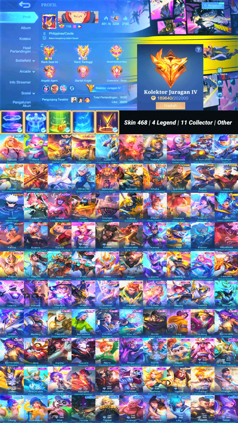 Skin 468 | Border Airplane | 4 Legend | 11 Collector | 3 Dawning | 3 Transformers | 2 Sanrio