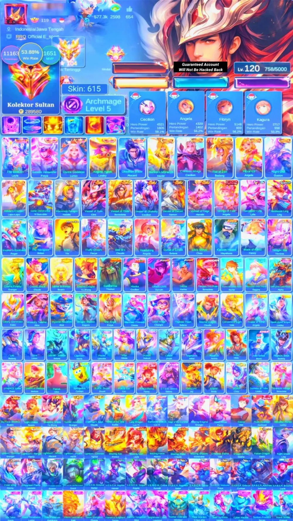 World Collector | Skin 615 | 5 Legend | 8 Collector | Full Skin Vessel | 2 Neobeast
