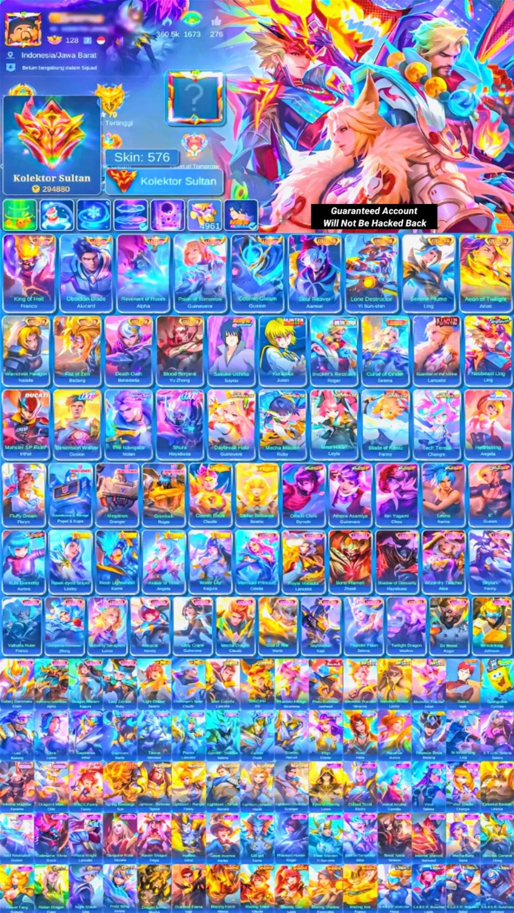 World Collector | Border Airplane | Skin 576 | 5 Legend | 8 Collector | Suyou Sasuke | HxH Julian