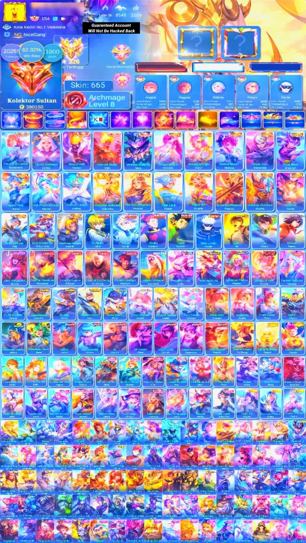 World Collector | Border Airplane | Skin 665 | 5 Legend | 18 Collector | Full Skin HxH,Mistbenders