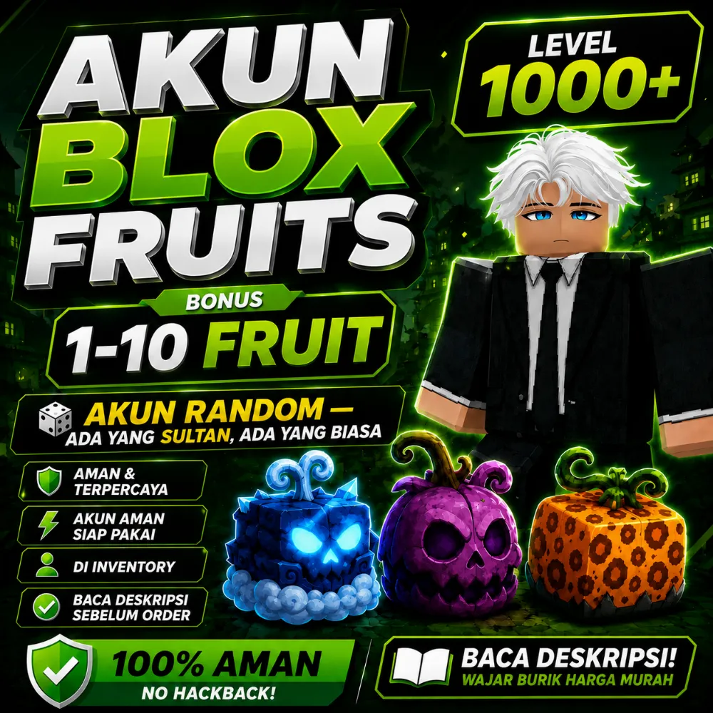 AKUN LEVEL 1.000+ / BONUS FRUIT IN INVENTORY