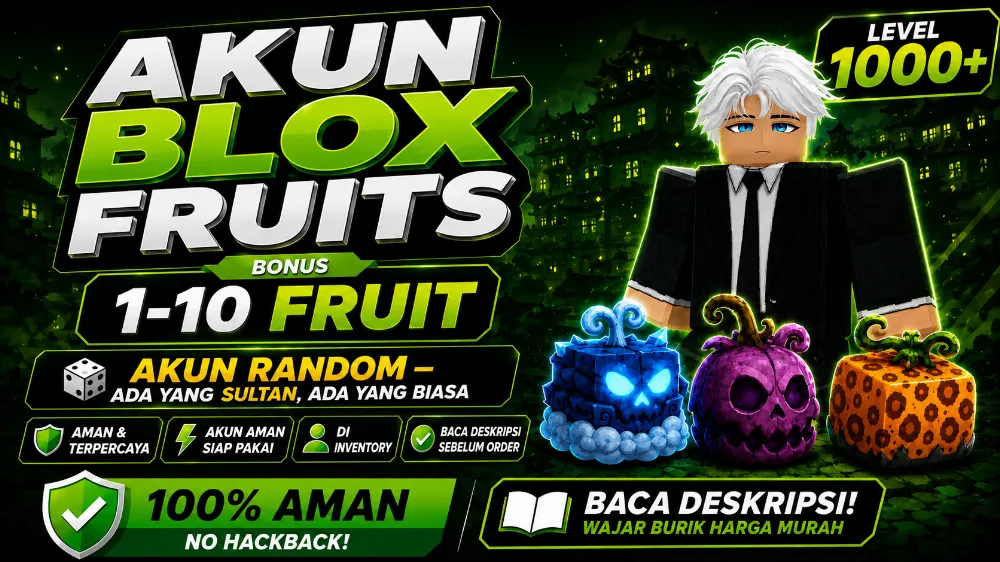 Akun Blox Fruit Level 1000! Bonus Fruit in Inventory