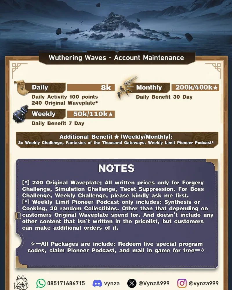 WuWa Rawat Akun / Account Maintenance