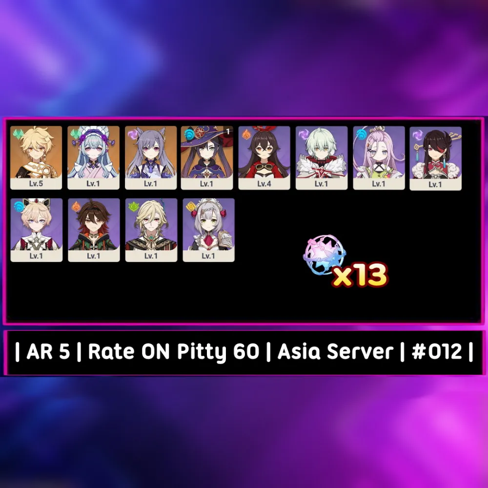 Starter Rate ON 60 | AR 5 | + IF 13 | B5 Standar Mona C1 + Keqing + Mizuki - Mc Aether #012 [ Asia ]