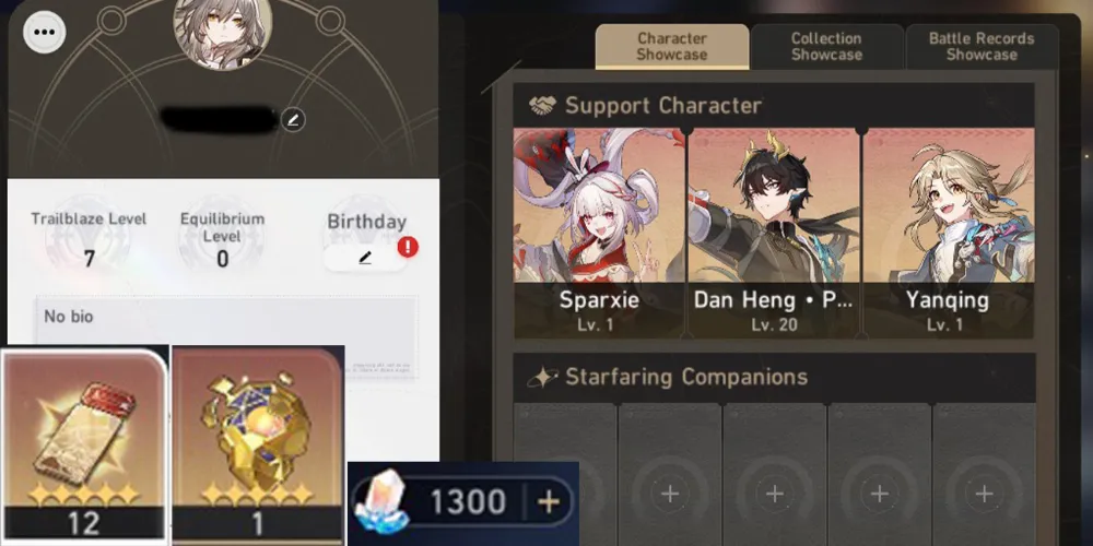 [NA] TL 7 FMC | Starter Sparxie + Dan heng PT + GCSx1 | 1300 SJ, 12 SRSP