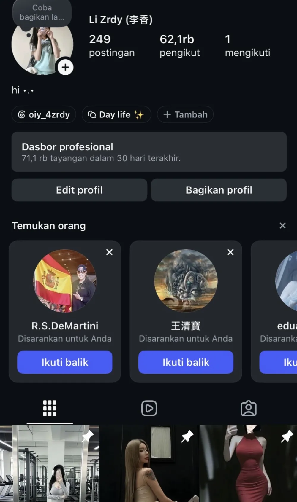 INSTAGRAM 60,1K FOLLOWERS REAL HASIL FYP